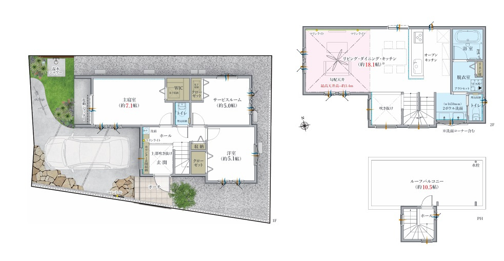 藤沢市辻堂3丁目　新築戸建の間取り|2SLDK☆