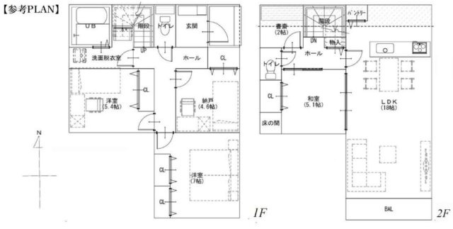 泉区中田西2丁目 土地5区画 3380万円の参考プラン