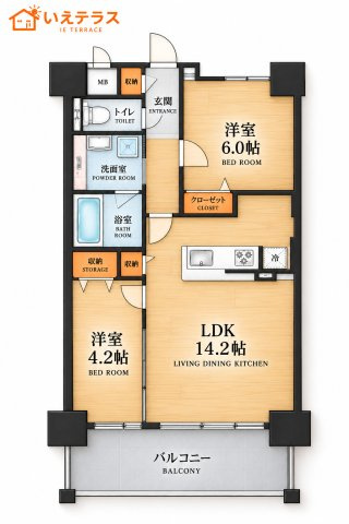 ラフィエスタ新神戸の間取り