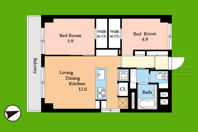 【間取り】 | グランテラッセ西早稲田 | お部屋の間取り図です。機能的な造りをご確認ください。～即日のご見学可能～　お問合せはお気軽に。