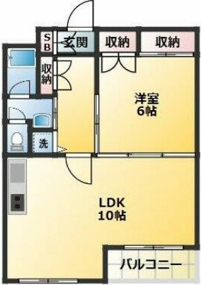 メゾン榎本の間取り|間取りです。