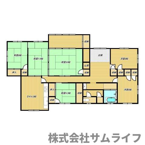 【間取り】 | 長尾平家6DK
