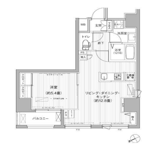 ワイズ柳橋の間取り