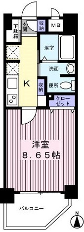 湘南アビタシオンの間取り|南向き日当たり良好