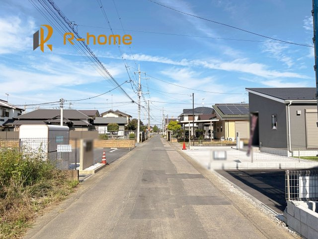 古河市諸川8期　新築戸建て　1号棟の前面道路含む現地写真|周辺環境も併せて案内致します♪
閑静な住宅地で笑顔あふれる新生活！
ぜひ現地へお越しください♪