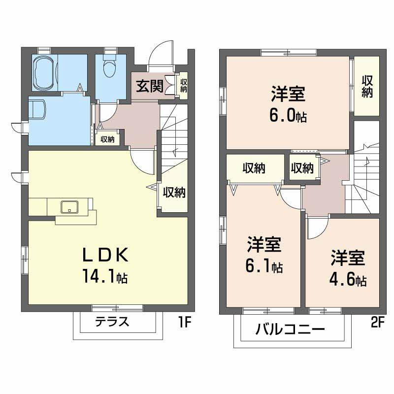 グリーンハイツ木太 Aの間取り
