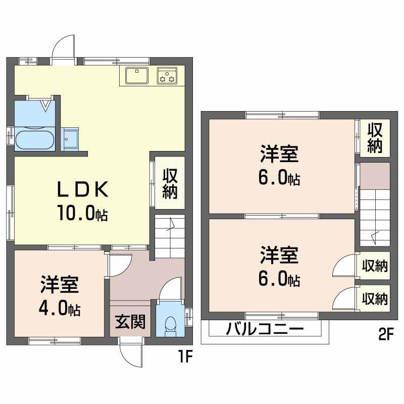木太町山根邸貸家 B号室の間取り