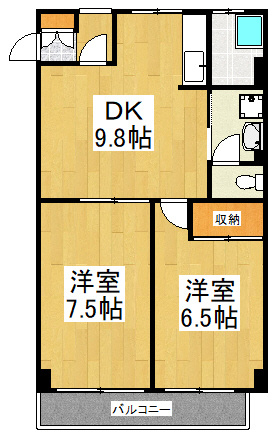 川崎市多摩区寺尾台１丁目の賃貸マンションの間取り