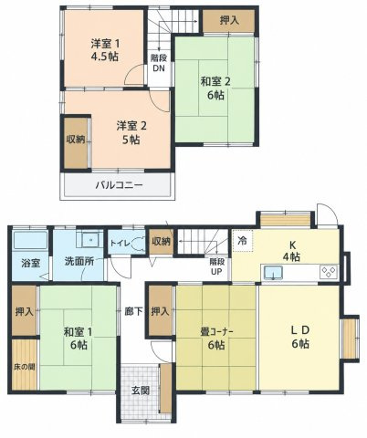 西条市玉津478-7　中古戸建の間取り