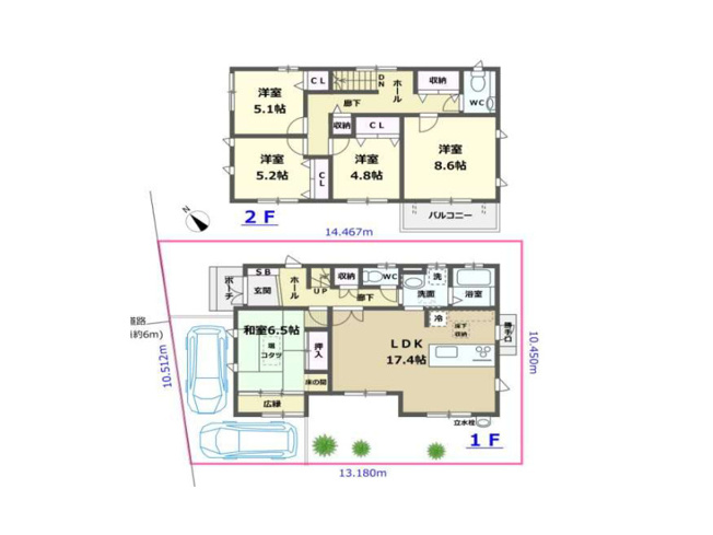 【間取り】 | 鳶尾中古戸建 | 5つの居室とゆとりあるLDKを備えた5LDKの中古戸建。大家族や二世帯居住にも対応できる余裕の間取りです。堂々とした外観と機能的な内装を兼ね備え、長く安心して暮らせる一邸です。ぜひ現地でご覧ください。