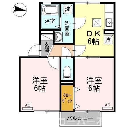 セジュール宮内の間取り