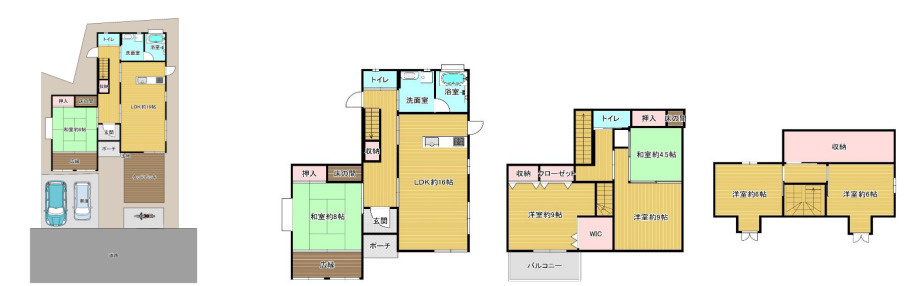 砥堀　中古一戸建ての間取り