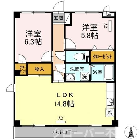 フィネス木太の間取り