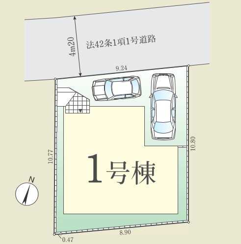 新築／富士見市関沢　2期の区画図|駐車スペースあり（車種による）