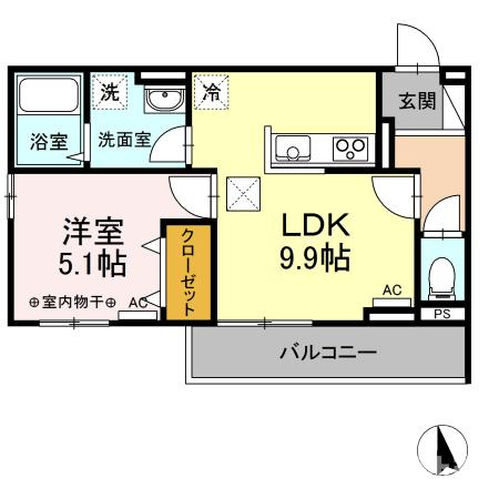 ユニヴェール B棟の間取り