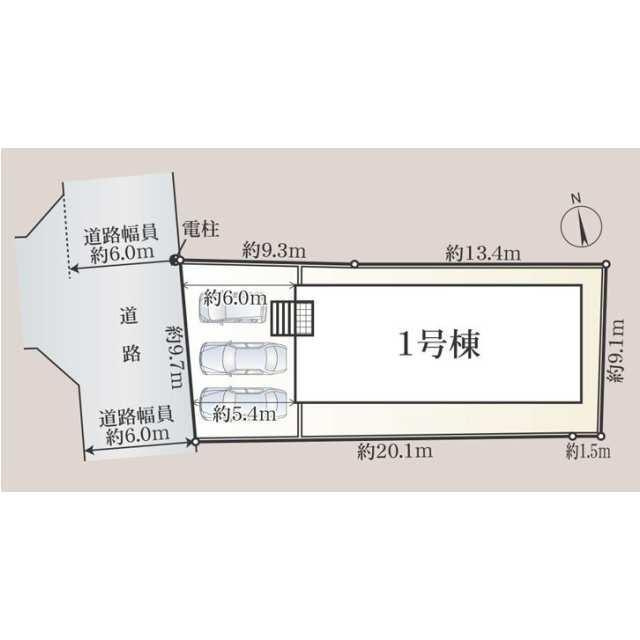 新築戸建て・仲介手数料無料）犬山市上坂町　第３・1号棟の区画図