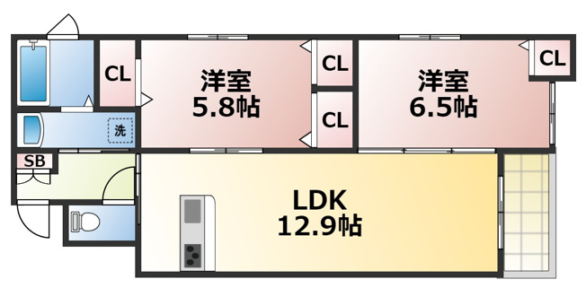 【間取り】 | シャーメゾンヴィオラ　仲介手数料無料