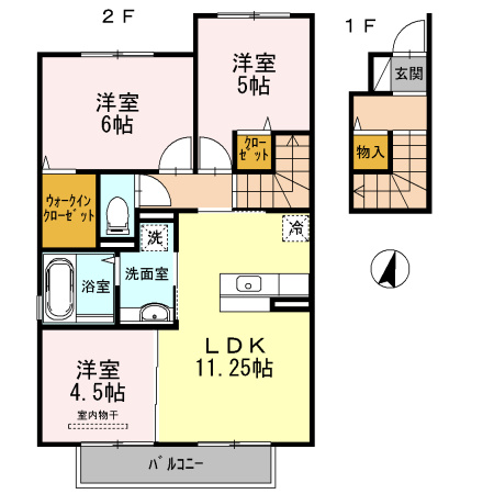 【間取り】 | D-roomたつみⅡ