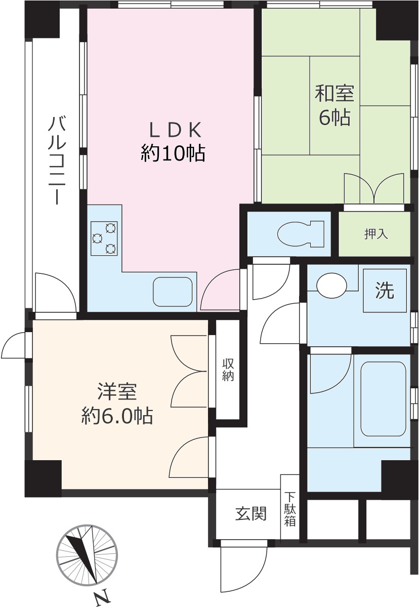 鶴サンハイツⅡの間取り