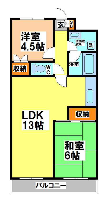 三鷹市深大寺２丁目の賃貸マンションの間取り