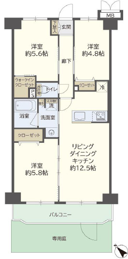 レクセル愛甲石田の間取り