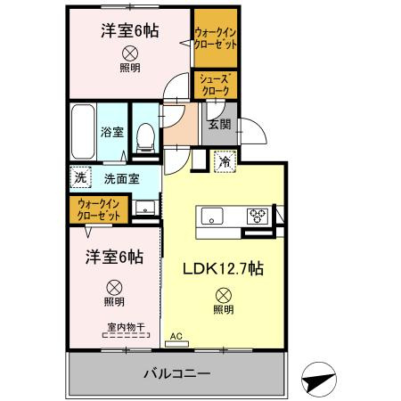 グリーンウイングの間取り