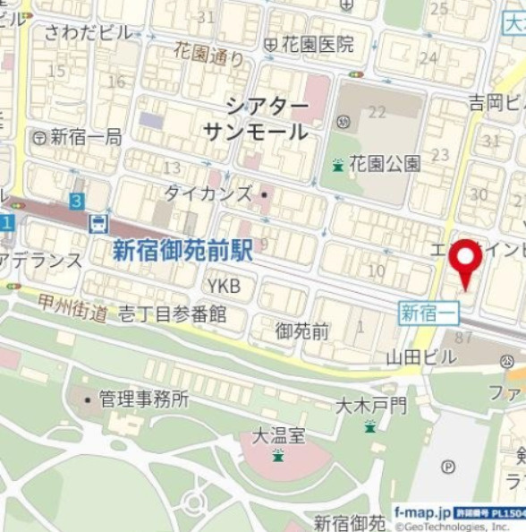 ロジマン御苑の地図