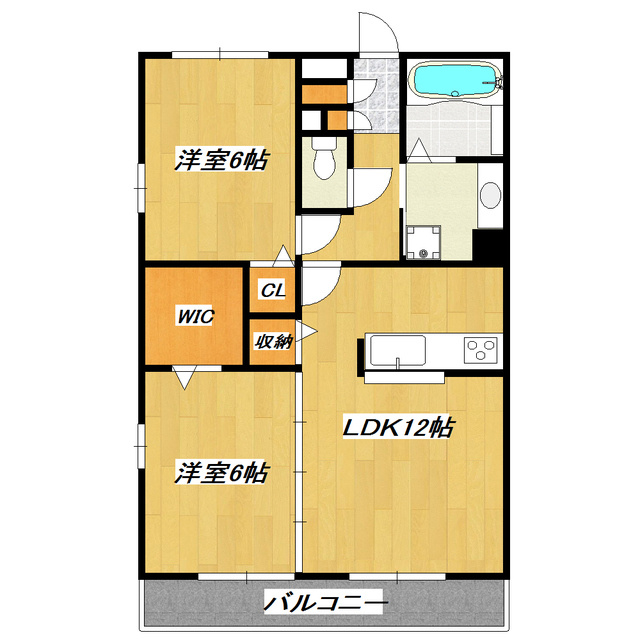 ＦｅＬｉｃｉａ　Ｃｏｕｒｔ　ＷＥＳＴの間取り|人気のオールフローリングです。