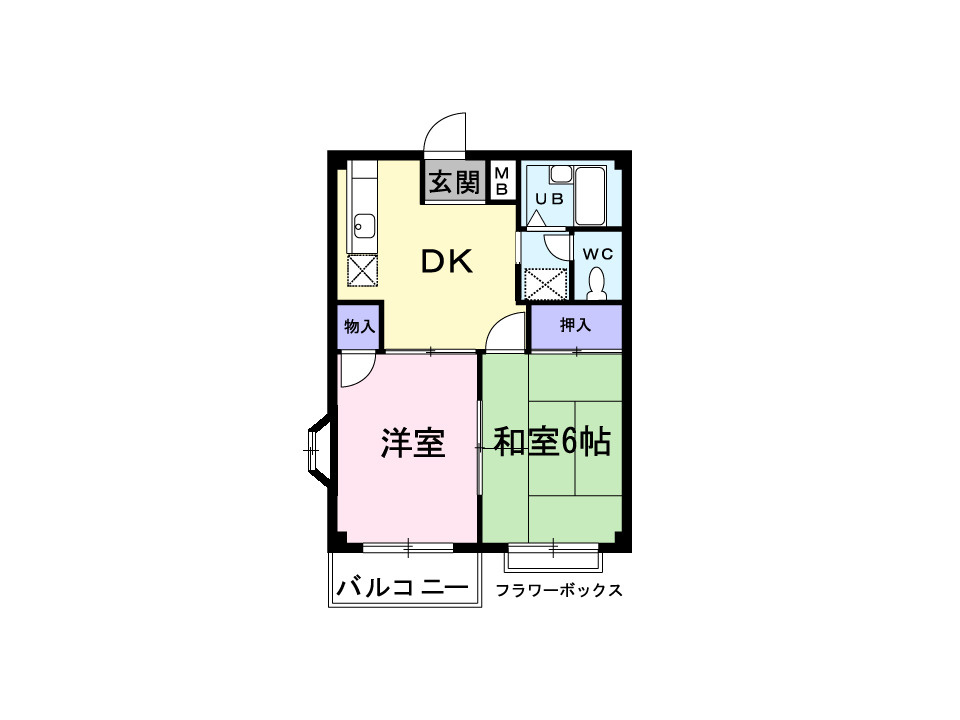 エルディム大竹Ⅱの間取り|間取図