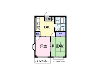 【間取り】 | エルディム大竹Ⅱ | 間取図