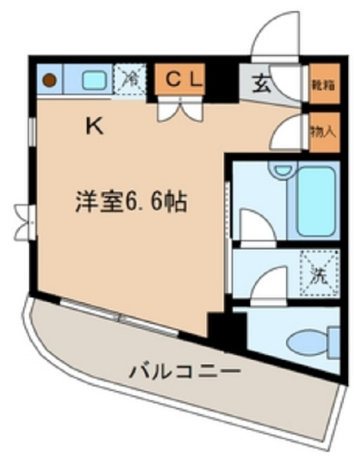 シンフォニー森ケ崎の間取り|間取り　1Rバストイレ別