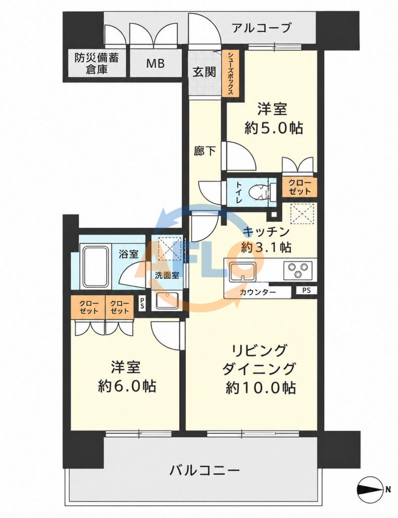 ロジュマンタワー梅田　扇町小学校区の間取り|ロジュマンタワー梅田　間取り