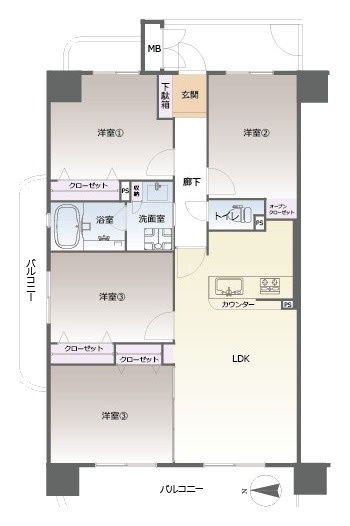サーパス原南の間取り|間取り