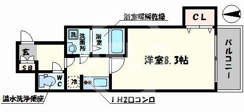 SunSunなんば壱番館の間取り|SunSunなんば壱番館　間取り