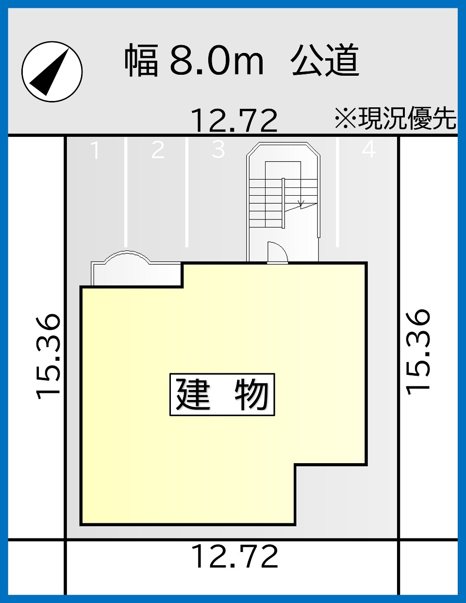 手稲区西宮の沢1条4丁目　シティハイム14の区画図|P4台可能で各住戸1台使用可能な状況です♪