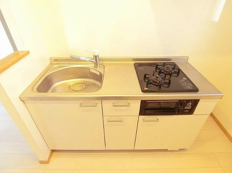 久留米市東町の賃貸マンションのキッチン|きれいなキッチンです