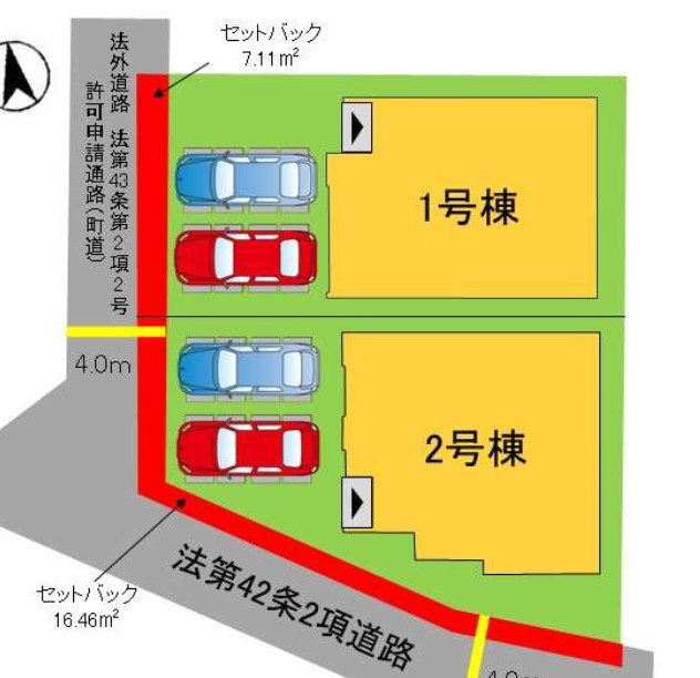 糟屋郡宇美町平和２丁目の新築一戸建の区画図
