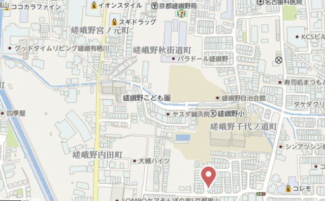京都市右京区嵯峨野千代ノ道町　中古戸建の地図
