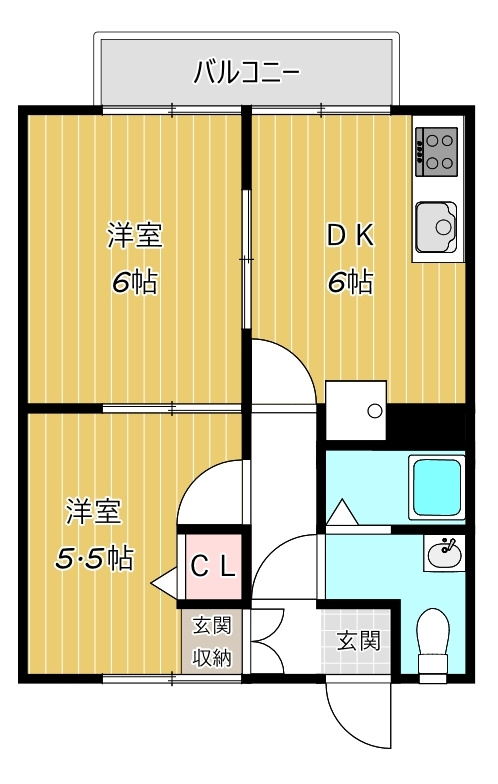 葺合マンションの間取り
