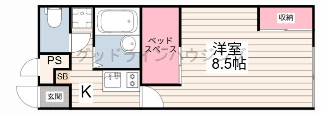 西之芝Ⅱ号館の間取り
