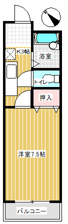 佐貫ルビーハイムⅡの間取り
