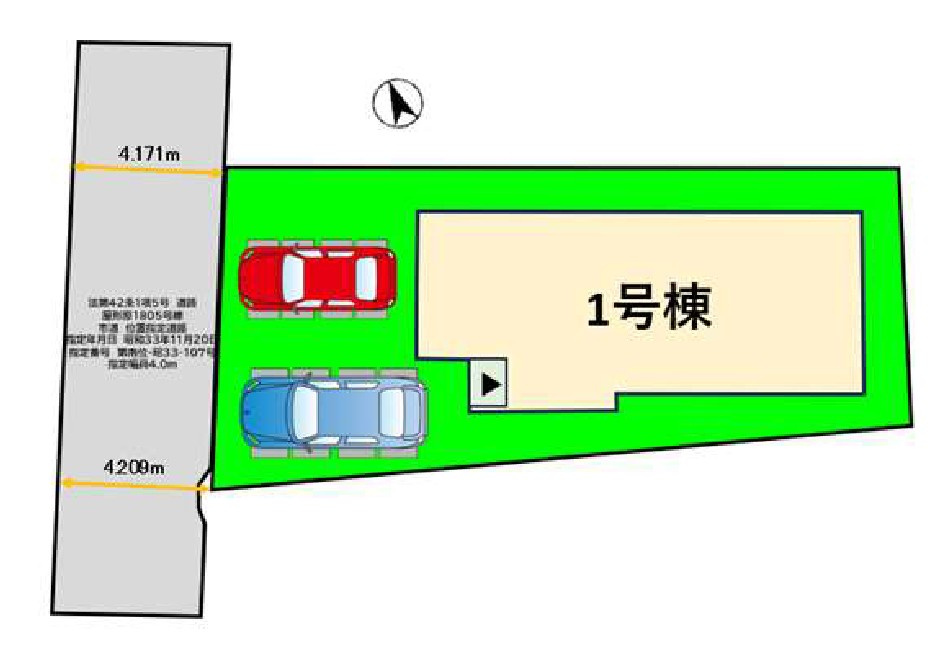 福岡市南区屋形原３丁目の新築一戸建の区画図