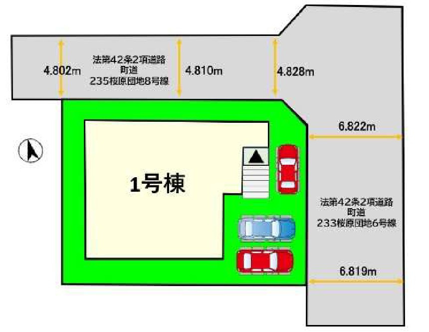 糟屋郡宇美町桜原１丁目の新築一戸建の区画図
