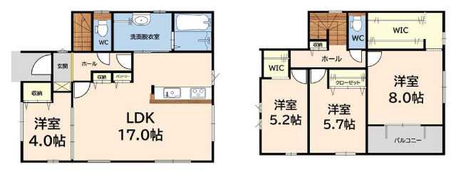 糟屋郡篠栗町中央５丁目の新築一戸建の間取り