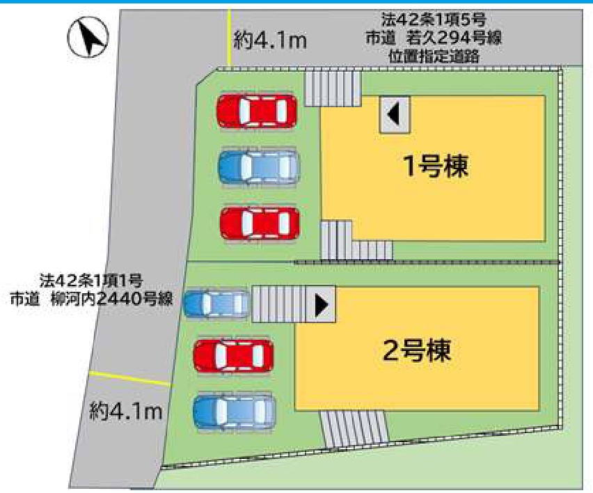 福岡市南区皿山２丁目の新築一戸建の区画図