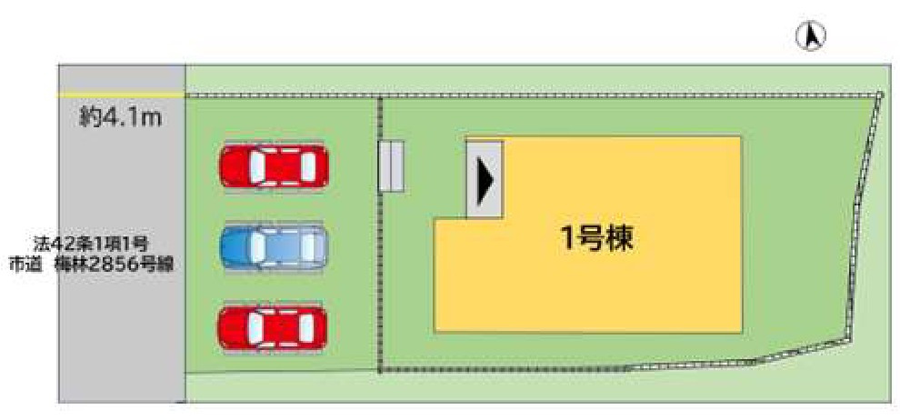 福岡市早良区梅林６丁目の新築一戸建の区画図