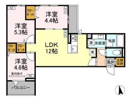 セレスティア岡本の間取り