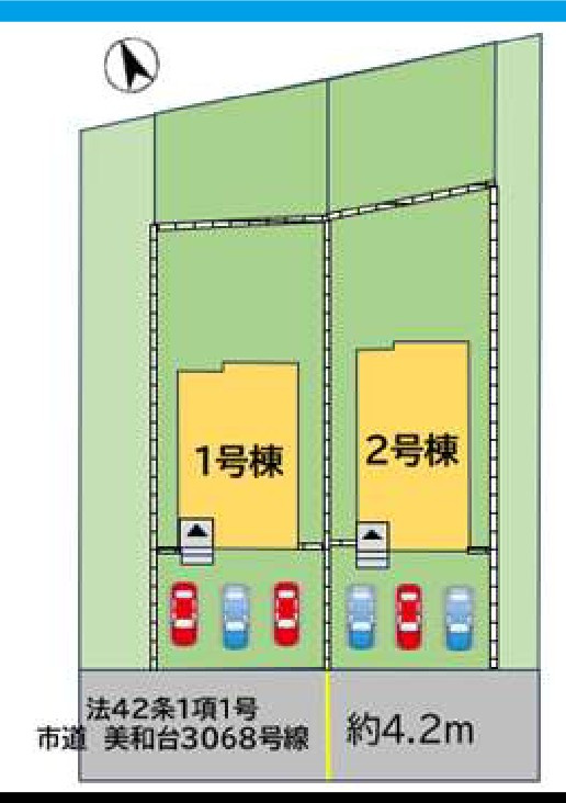 福岡市東区美和台５丁目の新築一戸建の区画図