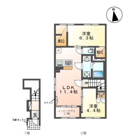 メルセデス(坂戸市伊豆の山町　アパートＡ棟新築工事)の間取り