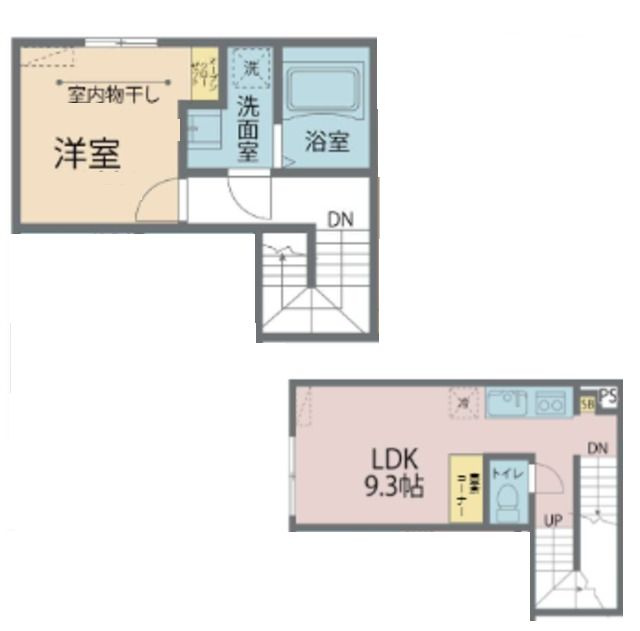 カインドネスα立石ＳＯＬＡＳＩＡの間取り|間取りです。